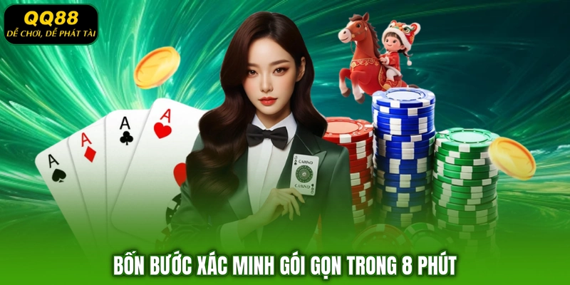 Bốn bước xác minh gói gọn trong 8 phút